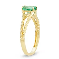 10K Gold Emerald Ring