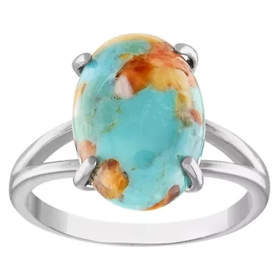 Sterling Silver Oyster Turquoise Ring