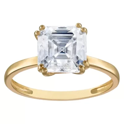 10K Gold Created Moissanite Ring