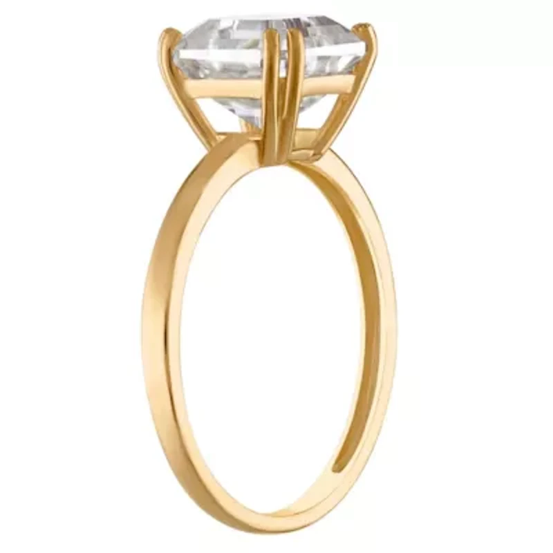10K Gold Created Moissanite Ring