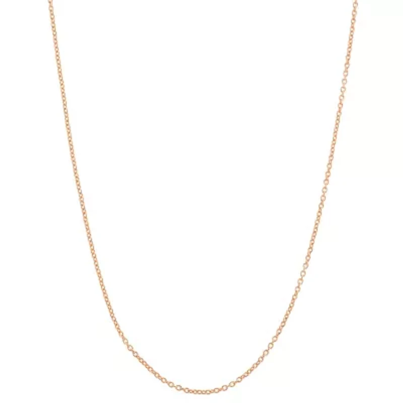 14K Rose Over Silver Adjustable Curb Chain