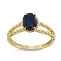 10K Gold Sapphire Ring