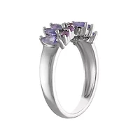 Sterling Silver Amethyst And Tanzanite Ring