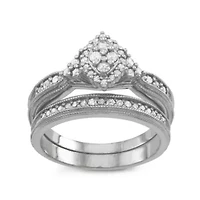 Sterling Silver Diamond Ring