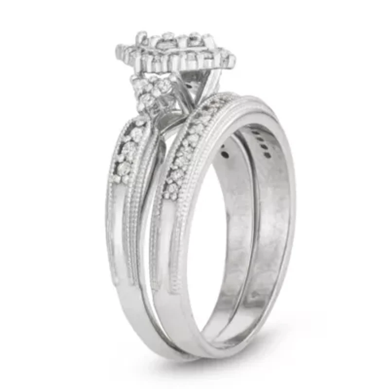 Sterling Silver Diamond Ring