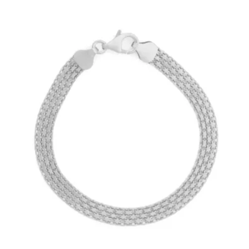 Sterling Silver Italian Bismark Chain Bracelet