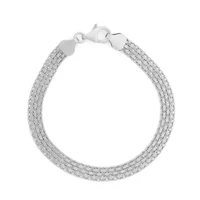 Sterling Silver Italian Bismark Chain Bracelet
