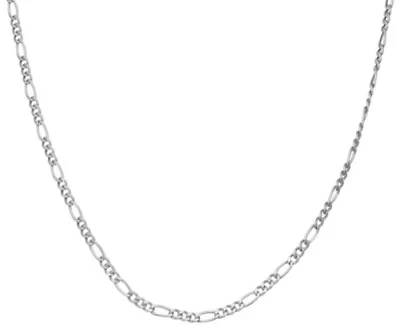 Sterling Silver Italian Figaro Chain Necklace
