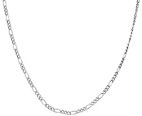 Sterling Silver Italian Figaro Chain Necklace