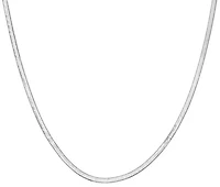 Sterling Silver Italian Herringbone Chain Necklace
