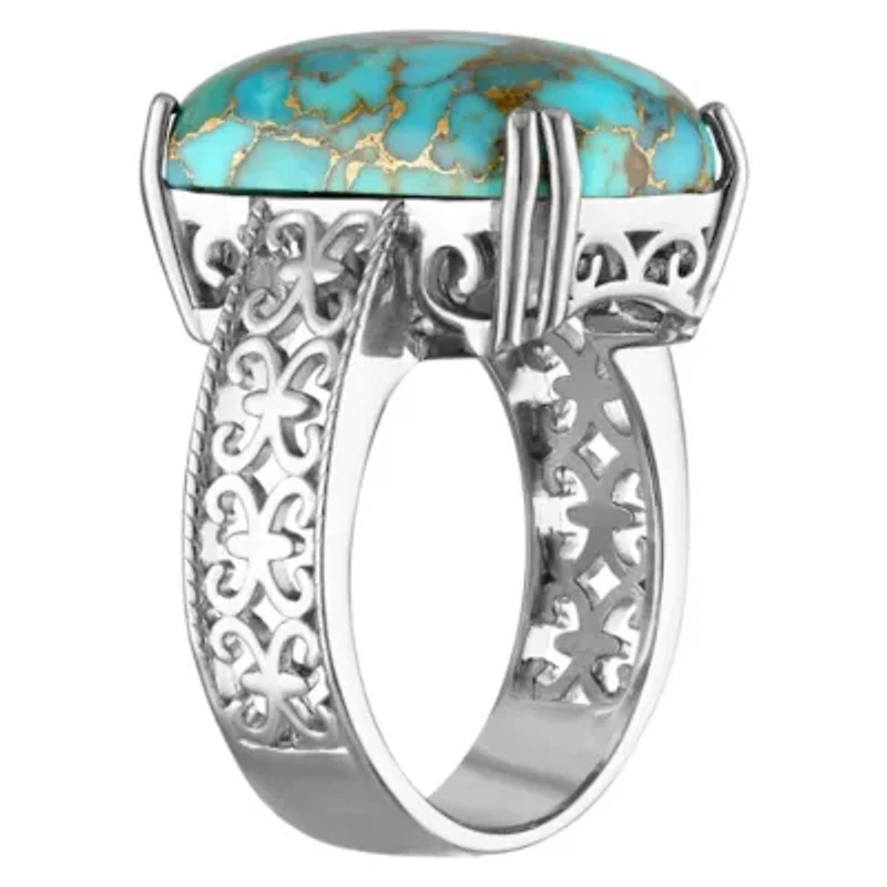 Sterling Silver Copper Turquoise Ring
