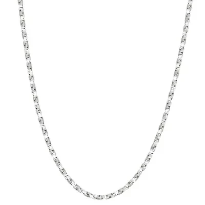 Sterling Silver 1.3mm Twisted Box Chain Necklace