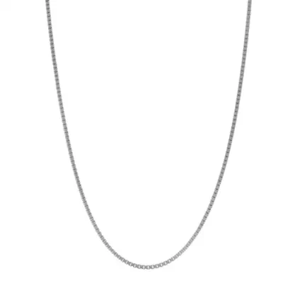 Sterling Silver Textured Box Chain Necklace