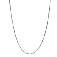 Sterling Silver Textured Box Chain Necklace