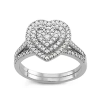 Sterling Silver Diamond Ring