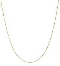 14Kt Gold 2mm Mirror Chain Necklace