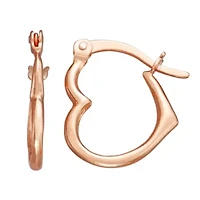 Sterling Silver Heart Hoop Earring
