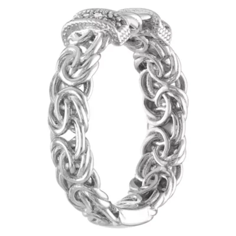 Sterling Silver Diamond Ring