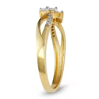 10Kt Gold 1/5 Cttw Diamond 3-Stone Ring