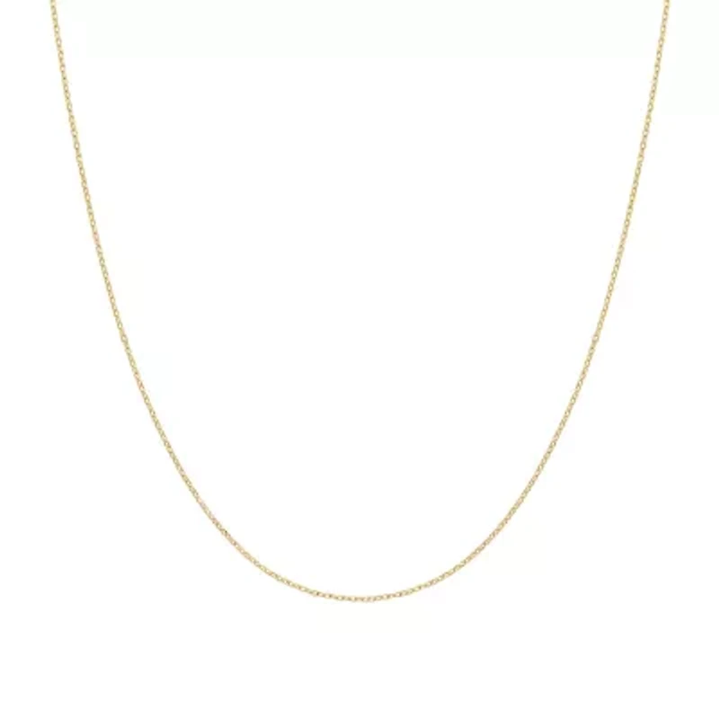 14Kt Gold 0.9mm Cable Pendant Chain Necklace