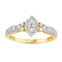 10Kt Gold 1/5 Cttw Diamond Marquise Ring