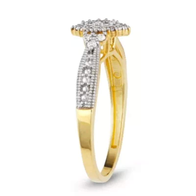 10Kt Gold 1/5 Cttw Diamond Marquise Ring