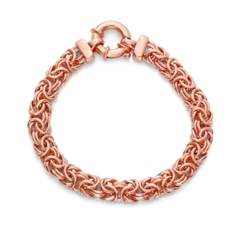 STERLING SILVER 9.65MM BYZANTINE CHAIN BRACELET