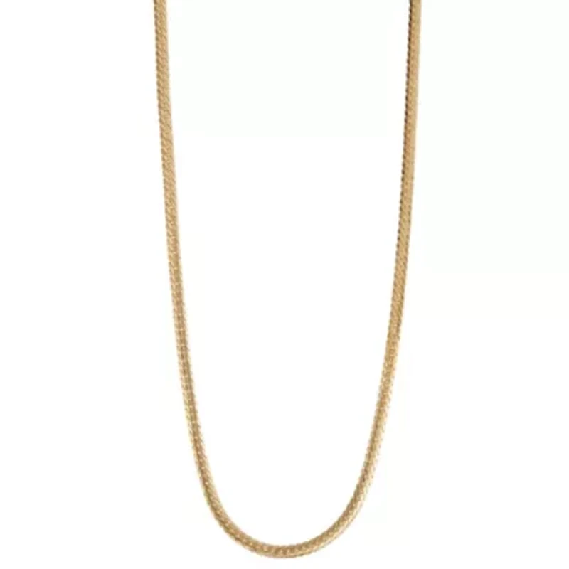 14Kt Gold Men's 2.65mm Herringbone Chain Necklace