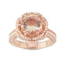 Lab Created Sterling Silver Simulated Morganite Ring