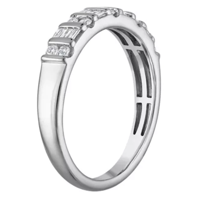Lab Created Sterling Silver Grown Diamond Statement Ring