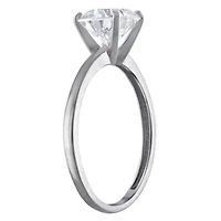 Lab Created 14k Gold cttw Lab-Grown Diamond Round Solitaire Ring