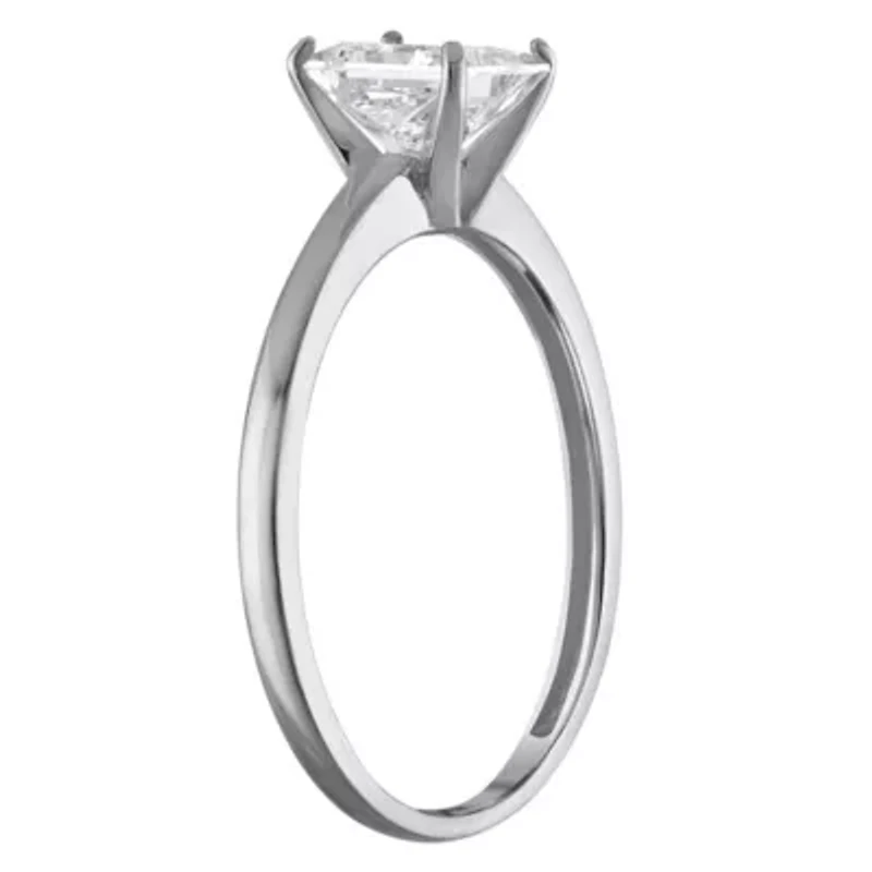 Lab Created 14k Gold 1 cttw Lab-Grown Diamond Princess Solitaire Ring