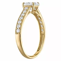 Lab Created 14k Yellow Gold 1.35 cttw Lab-Grown Diamond Oval Engagement Ring