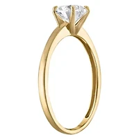 Lab Created 14k Yellow Gold 1 cttw Lab-Grown Diamond Heart Solitaire Ring