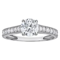 Lab Created 14k Gold cttw Lab-Grown Diamond Round Engagement Ring
