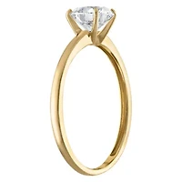 Lab Created 14k Yellow Gold cttw Lab-Grown Diamond Round Solitaire Ring