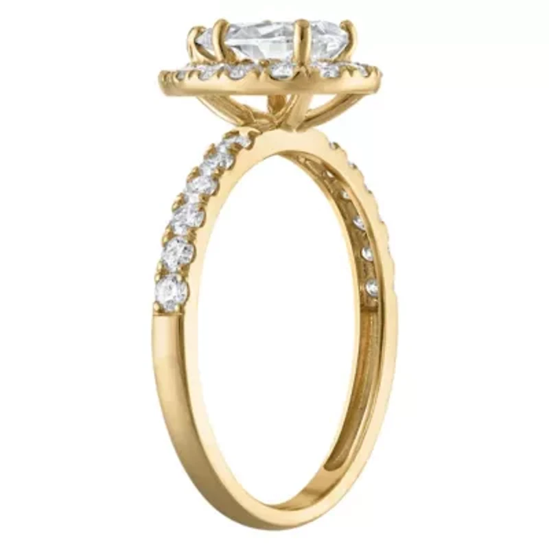 Lab Created 14k Yellow Gold cttw Lab-Grown Diamond Pear Engagement Ring