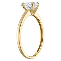 Lab Created 14k Yellow Gold 1 cttw Lab-Grown Diamond Pear Solitaire Ring