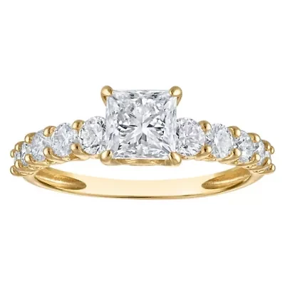 Lab Created 14k Yellow Gold 2 cttw Lab-Grown Diamond Princess Engagement Ring