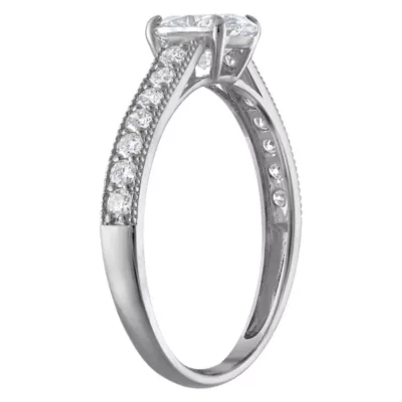Lab Created 14k Gold 1.35 cttw Lab-Grown Diamond Oval Engagement Ring