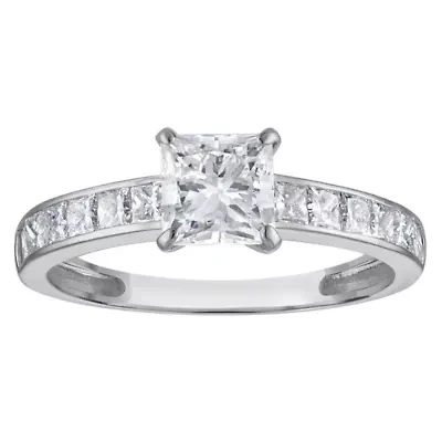 Lab Created 14k Gold 1.75 cttw Lab-Grown Diamond Princess Engagement Ring