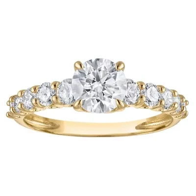 Lab Created 14k Yellow Gold 2 cttw Lab-Grown Diamond Round Engagement Ring