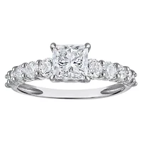 Lab Created 14k Gold cttw Lab-Grown Diamond Princess Engagement Ring