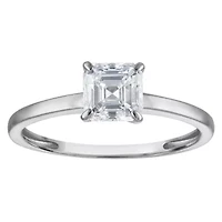 Lab Created 14k Gold 1 cttw Lab-Grown Diamond Asscher Cut Solitaire Ring
