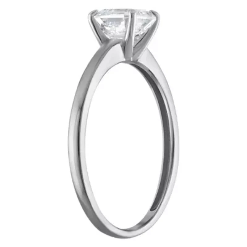 Lab Created 14k Gold 1 cttw Lab-Grown Diamond Asscher Cut Solitaire Ring