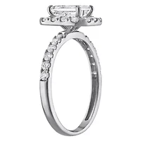 Lab Created 14k Gold cttw Lab-Grown Diamond Emerald Engagement Ring