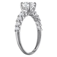 Lab Created 14k Gold cttw Lab-Grown Diamond Round Engagement Ring