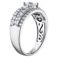 Lab Created 14K 2Ct Grown Diamond Oval Cut Earrings