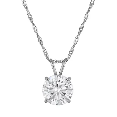 Lab Created 14K 2Ct Grown Diamond Pendant