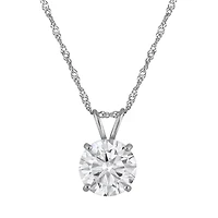 Lab Created 14K 2Ct Grown Diamond Pendant